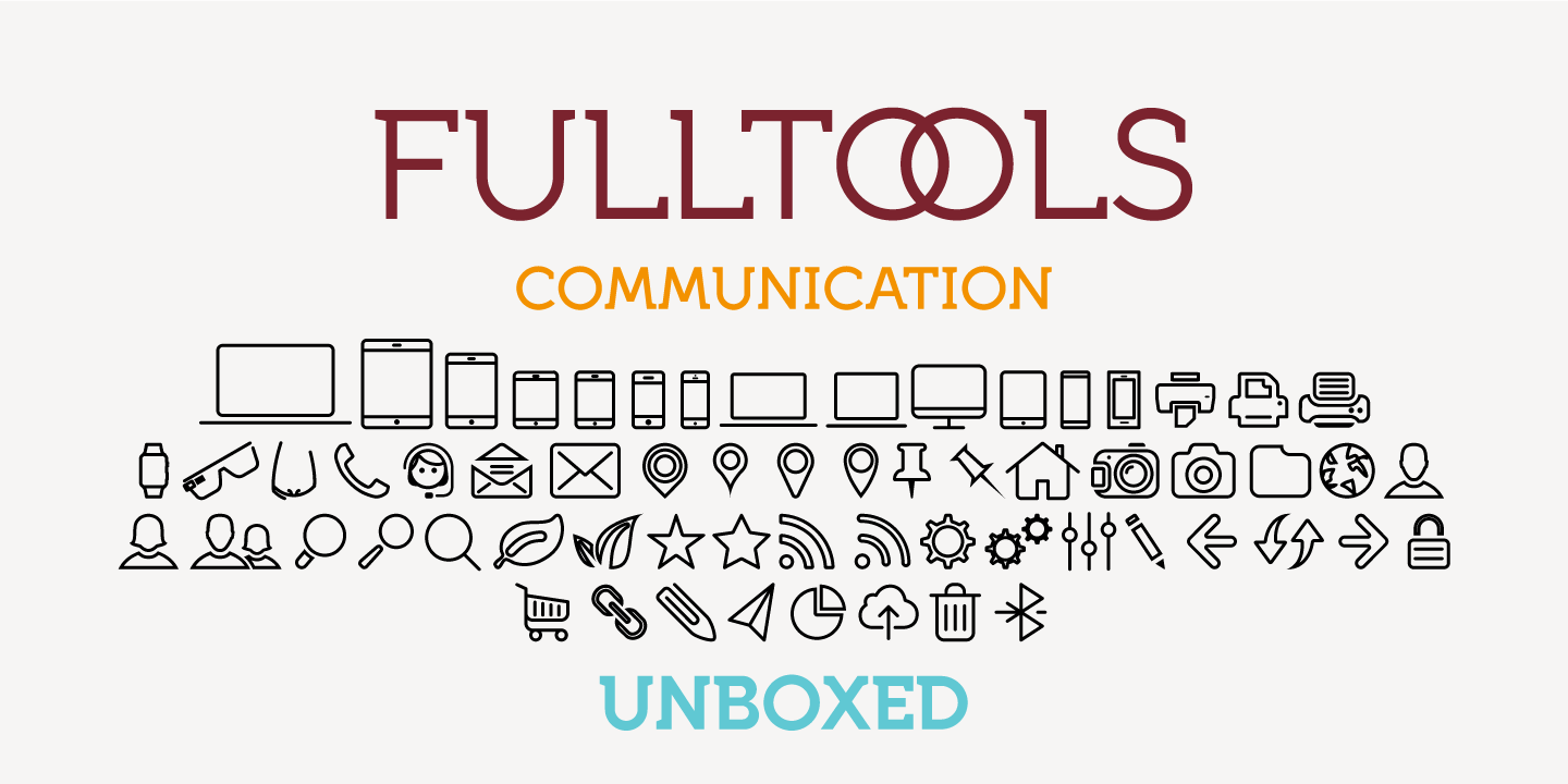 Full Tools Communication Unboxed Font preview